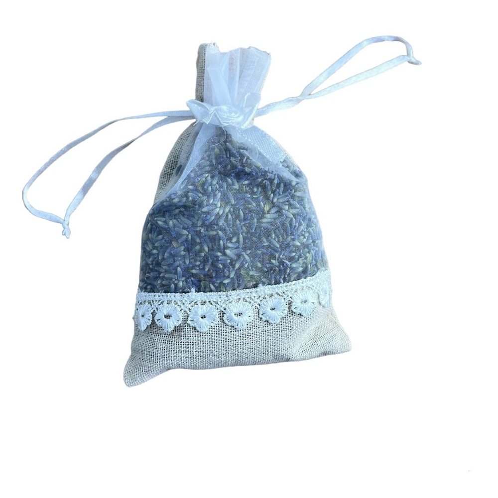 Home Grown Dried Lavender In A Pull String Sachet Bag
